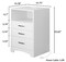 Bedside Tables for Bedroom with USB Ports Outlet & Open Storage, White Nightstand with Charging Station, Contemporary End Side Table with Three Drawers, Wooden Cabinet Stand by Sofa